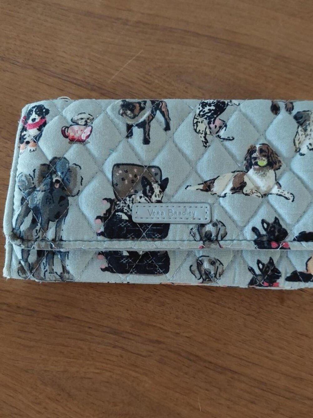 Vera Bradley wallet with dog printbest in show and quilted design. #verabradley